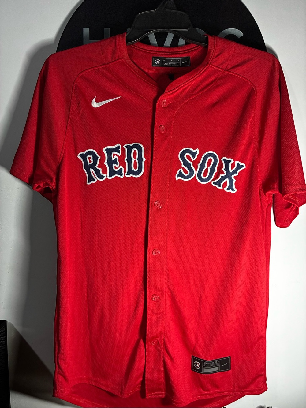 Nike Red Boston 'Red Sox' Button-Up Jersey